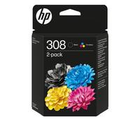 HP 308 BLACK/TRI-COLOR INK CARTRIDG 6L6S6UE