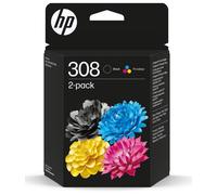 HP 308 Confezione da 2 cartucce d'inchiostro originali nero/tre colori
