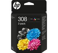 HP Confezione da 2 Cartucce di Inchiostro Nero/Tricromia Originali 308