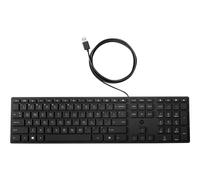 HP 320K WD KEYBOARD 320K, Full-size, USB, QWERTY, black