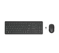 HP 330 Combo Tastiera e Mouse Wireless a 2,4 GHz, Indicatore LED Blocco Maiuscole, 12 combinazioni di tasti, Plug and Play, Mouse sensore ottico da 1600 DPI, Compatibile con Windows 10 e 11, Nera