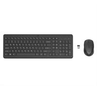 HP 330 Combo Tastiera e Mouse Wireless a 2,4 GHz, Indicatore LED Blocco Maiuscole, 12 combinazioni di tasti, Plug and Play, Mouse sensore ottico da 1600 DPI, Compatibile con Windows 10 e 11, Nera