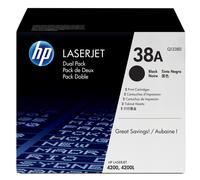HP 38A 2-pack Black Original LaserJet Toner Cartridges Q1338D (Q1338D)