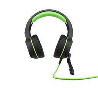 HP 400 Pavilion Gaming Cuffie, Comandi Integrati nel Cavo, Microfono Ripiegabile, Imbottitura in Finta Pelle Morbida su Auricolari e Base, Compatibile con PlayStation e Xbox, Nero/Verde