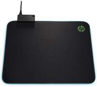 HP 400 Pavilion Gaming Mouse Pad, Passthrough USB Integrato, Antisfilacciamento, Superficie Ampia, Texture Uniforme, LED Personalizzabile, Dimensione 31 x 35.5 x 1.3 cm, Logo, Nero/Verde
