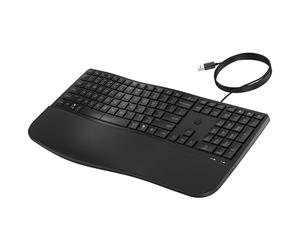 HP 480 Comfort - Tastatur - 3-zone layout, multi-device, 23 programmable keys - 100% - full size - USB - Deutsch - Schwarz (8T6M1AA#ABD)
