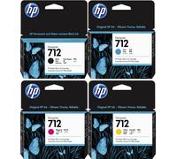 HP 4x Originale Cartucce 712 DesignJet Studio T650 T630 T250 T230 Steel