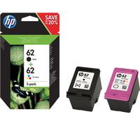 HP Confezione da 2 cartucce originali di inchiostro nero/tricromia 62