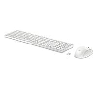 HP 650 Tastiera e Mouse Wireless con Dongle USB-A a 2,4 GHz, 20 Tasti programmabili, Piedini Regolabili con 6 Gradi Inclinazione, Tastierino Numerico, Mouse fino a 4000 DPI Personalizzabili, Bianca
