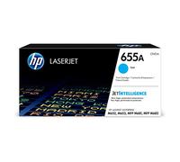 HP 655A CF451A, Cartuccia Toner Originale da 10500 Pagine, Compatibile con le Stampanti LaserJet Enterprise M652, M653, MFP M681, MFP M682, Ciano