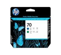 HP 70 C9408A, Testina di Stampa Originale da 100 Pagine, Compatibile con Stampanti DesignJet Z2100, Z3100, Z3200 e Z5200, Blu e Verde