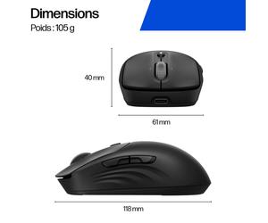 HP 705 - Mouse - ricaricabile - senza fili - Nouvo