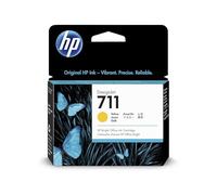 HP 711 CZ132A, Cartuccia Originale, Compatibile con Stampanti DesignJet T120, T125, T130, T520, T525, T530 e Testina di Stampa DesignJet HP 711, Giallo