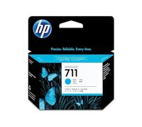 HP 711 CZ134A, Confezione da 3 Cartucce Originali, Compatibili con Stampanti DesignJet T120, T125, T130, T520, T525, T530 e Testina di Stampa DesignJet HP 711, Ciano