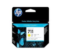 HP 711 CZ136A, Confezione da 3 Cartucce Originali, Compatibili con Stampanti DesignJet T120, T125, T130, T520, T525, T530 e Testina di Stampa DesignJet HP 711, Giallo