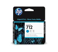 HP 712 3ED67A, Cartuccia Originale HP, Compatibile con Stampanti HP DesignJet T650, T630, T250, T230, Serie Studio e HP 713 Testina di Stampa DesignJet, Ciano
