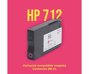 HP 712 Cartuccia compatibile magenta Contenuto 29 ml.