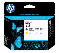 HP 72 C9384A Original Matte Black & Yellow DesignJet Printhead, for HP DesignJet