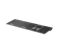 HP 720 - Tastatur - multi-device, rechargeable, powered by SuperCapacitor, 22 programmable keys - full size - kabellos - 2,4 GHz, Bluetooth - QWERTZ - Deutsch - D?mmerungsschwarz (9T5B1AA#ABD)