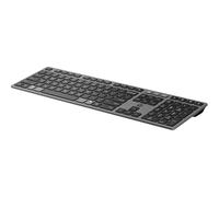 HP 720 - Tastatur - multi-device, rechargeable, powered by SuperCapacitor, 22 programmable keys - full size - kabellos - 2,4 GHz, Bluetooth - QWERTZ - Deutsch - D?mmerungsschwarz (9T5B1AA#ABD)