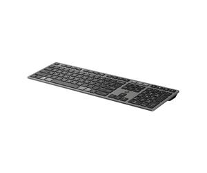 HP 720 - Tastatur - multi-device, rechargeable, powered by SuperCapacitor, 22 programmable keys - full size - kabellos - 2,4 GHz, Bluetooth - QWERTZ - Deutsch - D?mmerungsschwarz (9T5B1AA#ABD)
