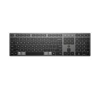 HP 720 Tastiera Wireless Ricaricabile Multidispositivo, Ricarica veloce, Compatibile con Windows, MacOS, ChromeOS, 22 Tasti Programmabili, Tasto Copilot, USB-C, Grigio