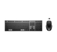 Kit Tastiera e Mouse Wireless e Bluetooth HP 725 multidispositivo con batterie ricaricabili - Layout QUERTY Italiano