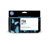 HP 728 F9J67A Cyan 130-ml Genuine Ink Cartridge with Original HP DesignJet Ink,