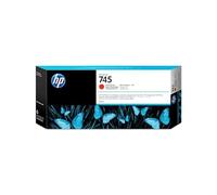 HP 745 F9K06A, Cartuccia Originale da 220 Pagine, Compatibile con DesignJet Z2600 e Z5600 44, Rosso Cromatico