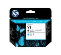 HP Testina di stampa nero opaco e ciano, 91