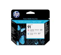HP 91 C9462A, Testina di Stampa Originale HP da 775 Pagine, Compatibile con la Stampante HP DesignJet Z6100, Magenta Chiaro e Ciano Chiaro
