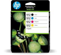 HP 912 Nero Ciano Giallo e Magenta 6ZC74AE Confezione da 4 Cartucce Originali