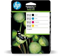 HP Confezione da 4 cartucce di inchiostro nero, ciano, magenta, giallo originali 912