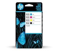 HP 932/933 Nero e Ciano, Giallo, Magenta, 6ZC71AE, Confezione da 4 Cartucce Originali, Compatibili con Stampanti OfficeJet 6100, 6600, 6700, 7110, 7510, 7610 e 7612