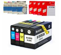 HP 950XL 951XL KIT 4 10 20 30 CARTUCCE COMPATIBILI NO OEM BK C M Y 50/28 ml