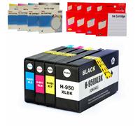 HP 950XL 951XL KIT 4 10 20 30 CARTUCCE COMPATIBILI NO OEM BK C M Y 50/28 ml