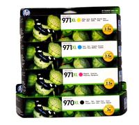 HP 970XL nero 970 + 971XL ciano, magenta, giallo Multipack cartucce originali per Officejet Pro X451dn, X451dw, X551dw, X476dn, X476dw, X576dw