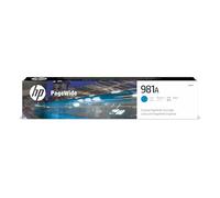 HP 981A J3M68A, Cartuccia Originale HP da 6000 Pagine, Capacità Standard, Compatibile con le Stampanti HP PageWide Serie Enterprise Color 556 e Enterprise Color Flow MFP 586z, Ciano