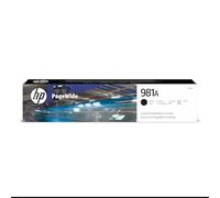 HP 981A Nero, Cartuccia Inchiostro Originale | Compatibile con HP PageWide Serie Enterprise Color 556 e Enterprise Color Flow MFP 586z, 6000 pagine (J3M71A)