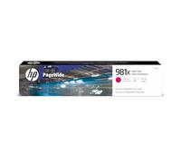 HP 981X L0R10A, Cartuccia Originale HP da 10000 Pagine, ad Alta Capacità, Compatibile con le Stampanti HP PageWide serie Enterprise Color 556 e Color Flow MFP 586z, Magenta