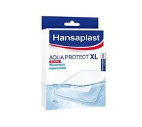 Hansaplast Cerotti impermeabili AQUA PROTECT XL, Cerotti medicazione waterproof con elevato potere adesivo, Trasparenti, traspiranti e flessibili, 1 confezione da 5 pezzi 6 x 7 cm