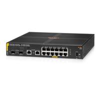 Switch di rete HPE Aruba 6100 12G Class4 PoE 2G/2SFP+ 139W Gestito L3 Gigabit Ethernet (10/100/1000) Supporto Power over (PoE) 1U Nero [JL679A#ABB]