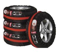 HP-Autozubehör Custodie per pneumatici 82277 Set da 4 Nero