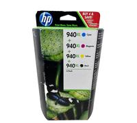 HP 940XL BK/C/M/Y 4 CARTUCCE ORIGINALI OFFICEJET PRO 8000/8500 [NO BOX]