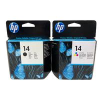 HP C5010DE+C5011DE HP 14 ORIGINALE NERO+COLORE OFFICEJET D125XI/D135/D145/D155
