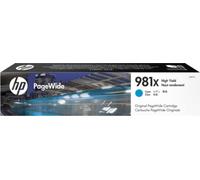 HP 981X L0R09A Cartuccia Originale da 10000 Pagine, Alta Capacità, Compatibile con le Stampanti PageWide Serie Enterprise Color 556 e Serie Enterprise Color Flow MFP 586z, Ciano