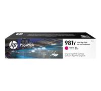 HP 981Y L0R14A, Cartuccia Originale da 16000 Pagine, Elevata Capacità, Compatibile con le Stampanti PageWide Serie Enterprise Color 556 e Serie Enterprise Color Flow MFP 586z, Magenta