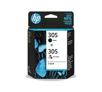 HP 305 2-Pack Tri-color/Black Original Ink Cartridge cartuccia d'inchiostro 2 pz Originale Resa standard Nero, Ciano, Magenta, Giallo