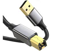 HP - Cavo per stampante da USB A a B, 0,9 m, per stampanti HP, Epson, Canon Pixma, Brother, Yamaha Piano, Midi Keyboard, USB maschio B a maschio, cavo quadrato per stampante USB di tipo B, 0,9 - 0,9 m