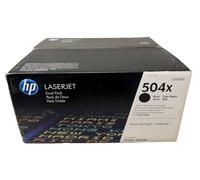 HP CE250X 504X DUALPACK ORIGINALE NERO PER HP LASERJET CP3525/CP3525N/CM3530